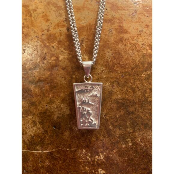 Sterling Silver Inlayed Necklace - Picture 5 of 7